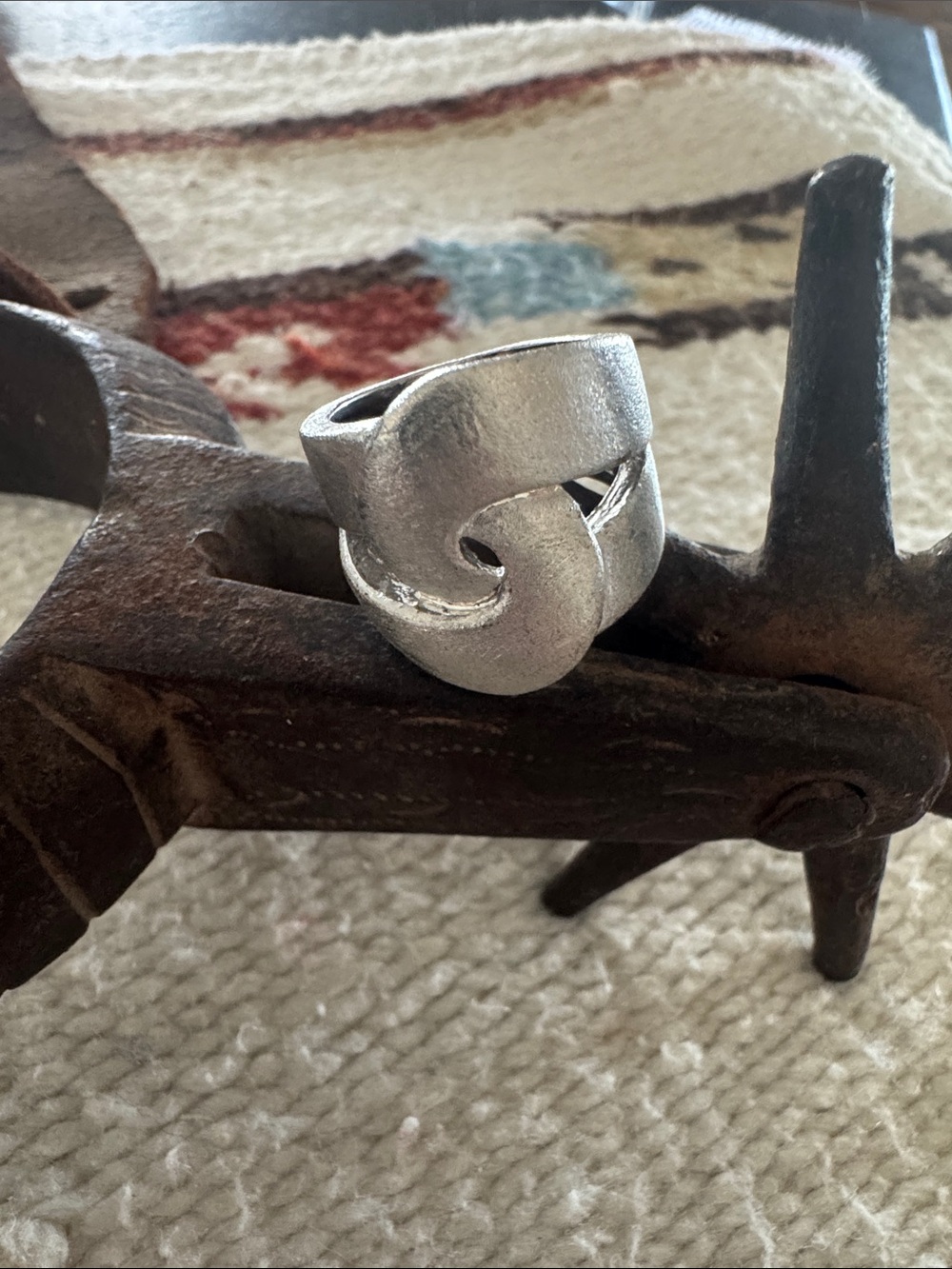 Silver Interlocking Knot Statement Ring - Women Jewelry